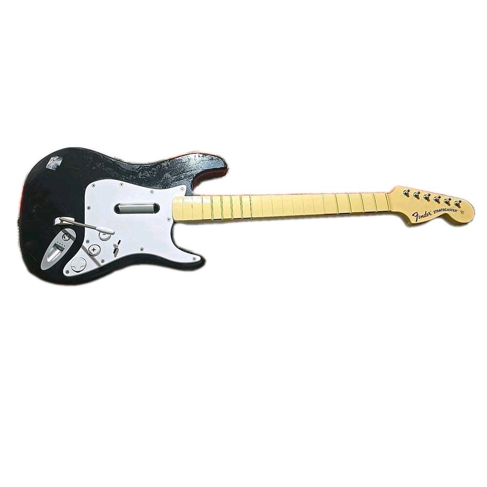 Rock Band Fender Stratocaster Guitar Wireless Harmonix Controller Black 19091